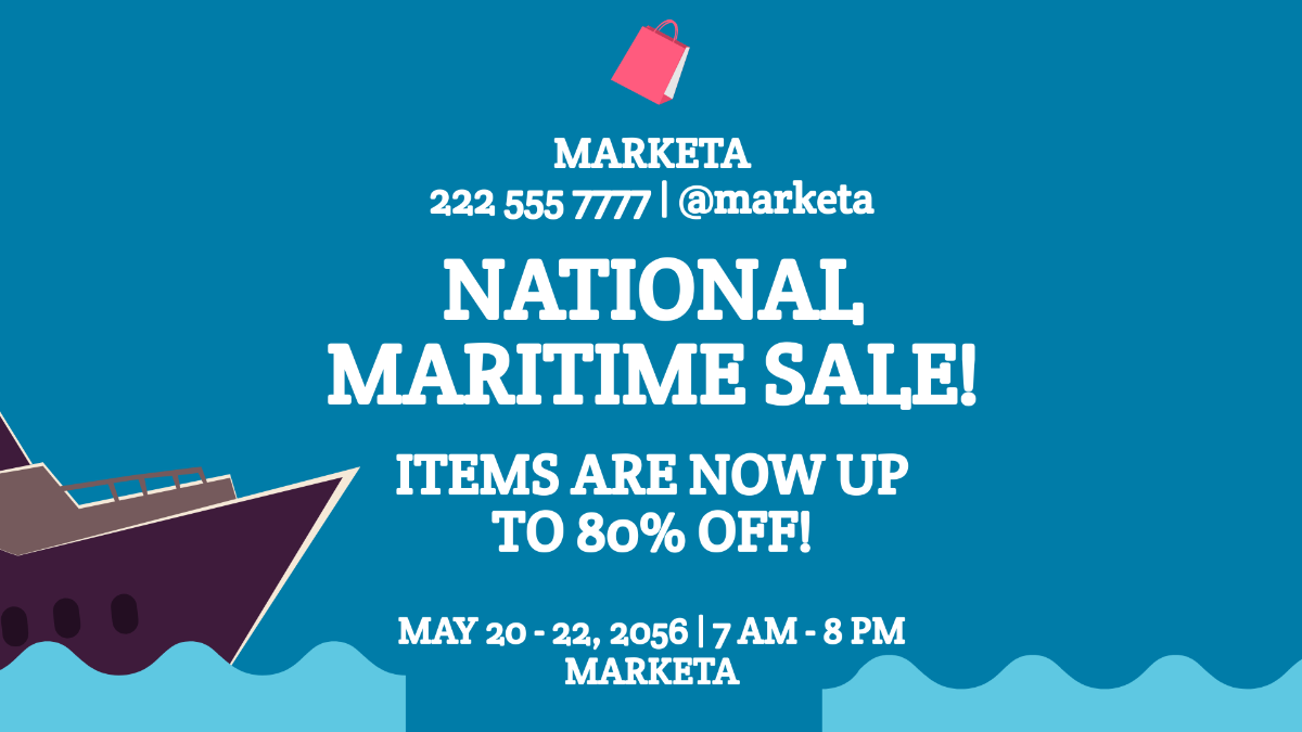 National Maritime Day Flyer Background Template