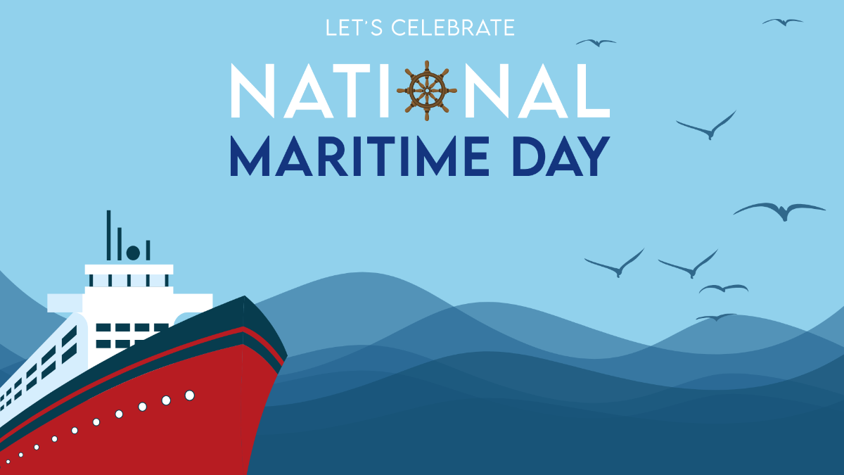 National Maritime Day Background Template