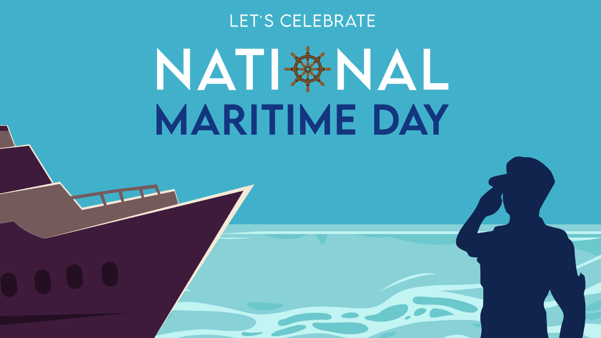 National Maritime Day Wallpaper Background Template