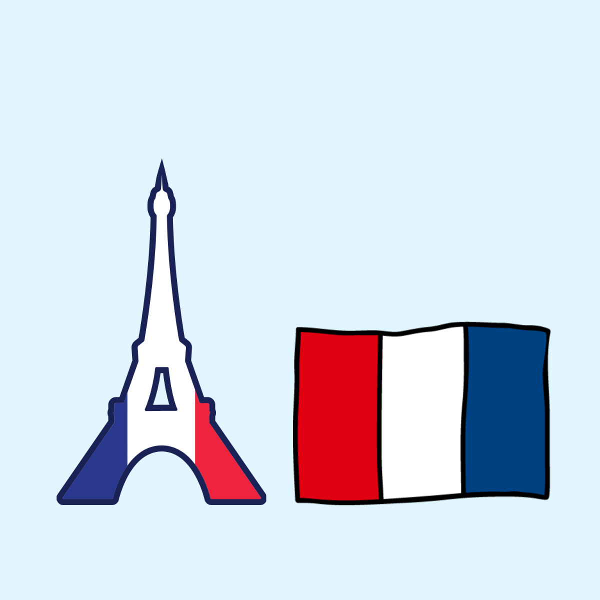 Free Bastille Day Clipart Vector Template
