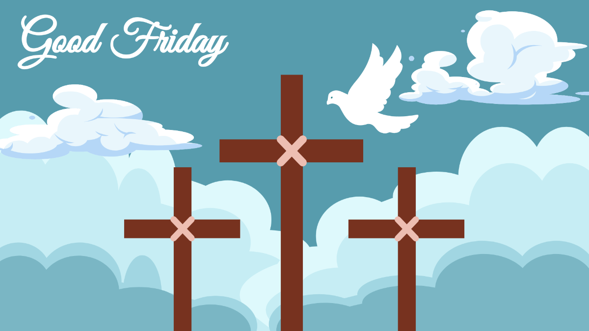 Good Friday Blue Background Template