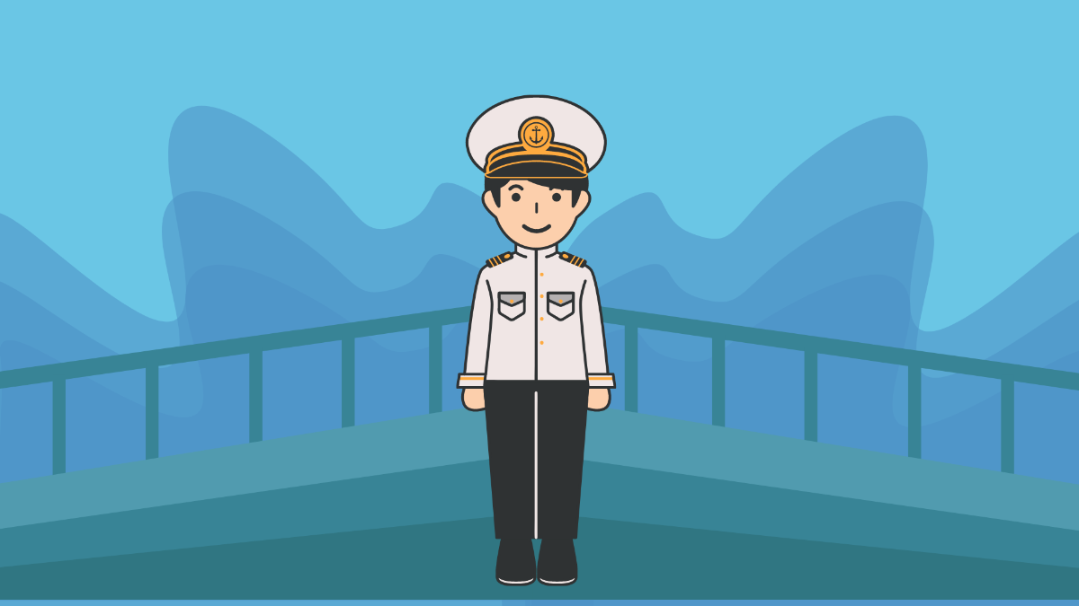 National Maritime Day Cartoon Background Template