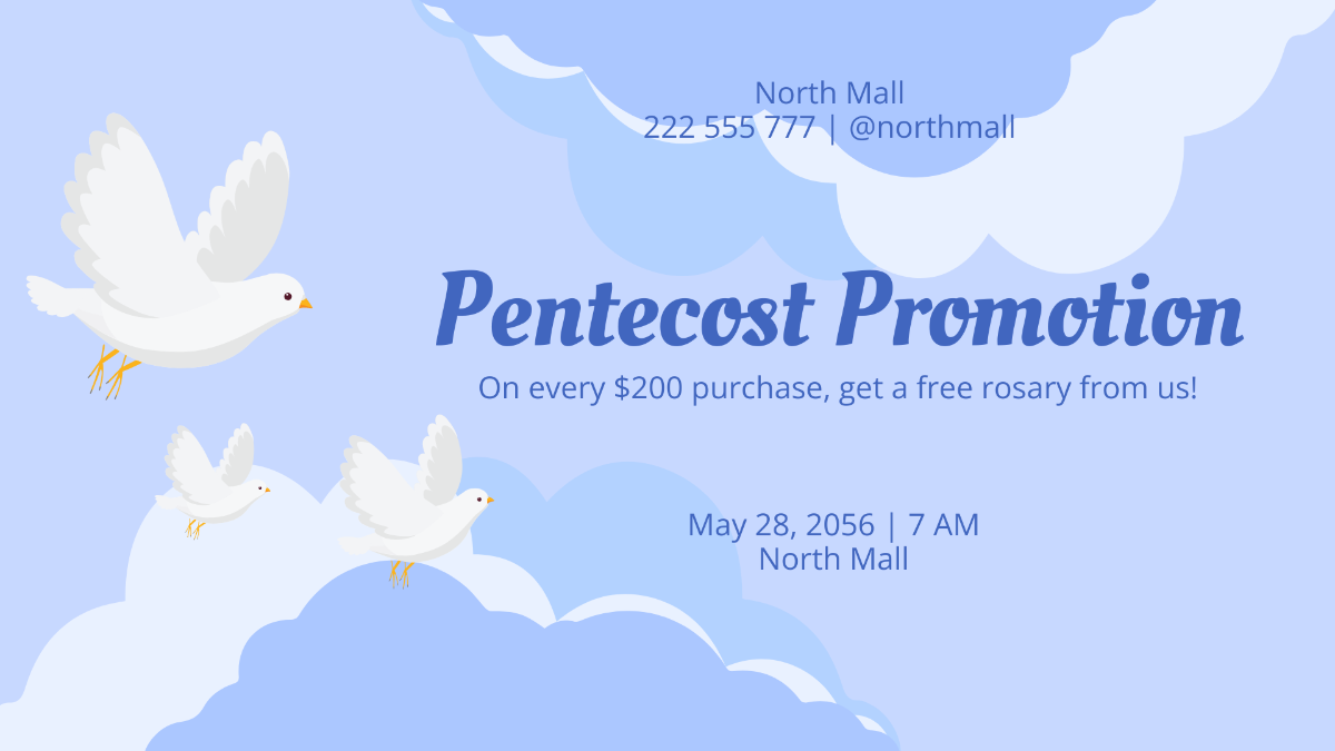 Pentecost Flyer Background Template - Edit Online & Download