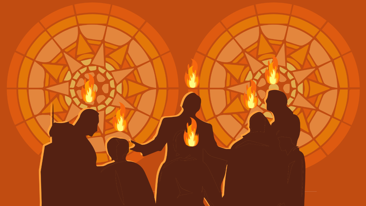 Pentecost Vector Background Template