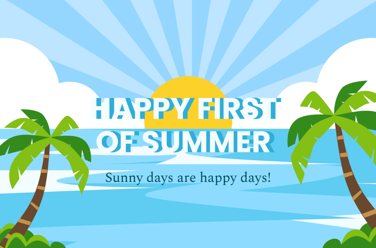Free First Day of Summer Banner Template