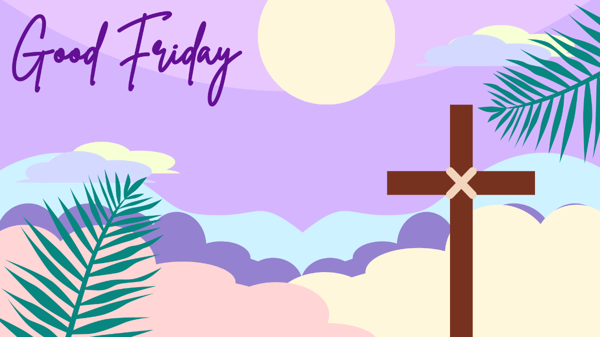 Good Friday Aesthetic Background Template