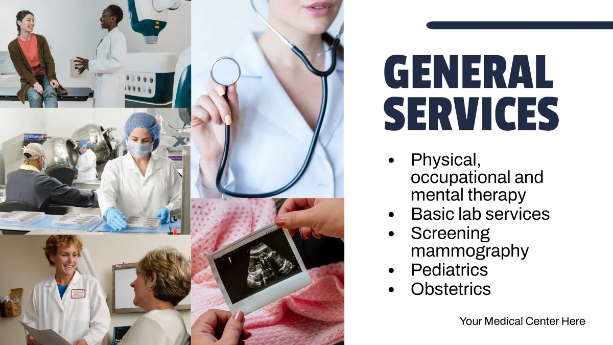 Free Medical Center Presentation Template to Edit Online