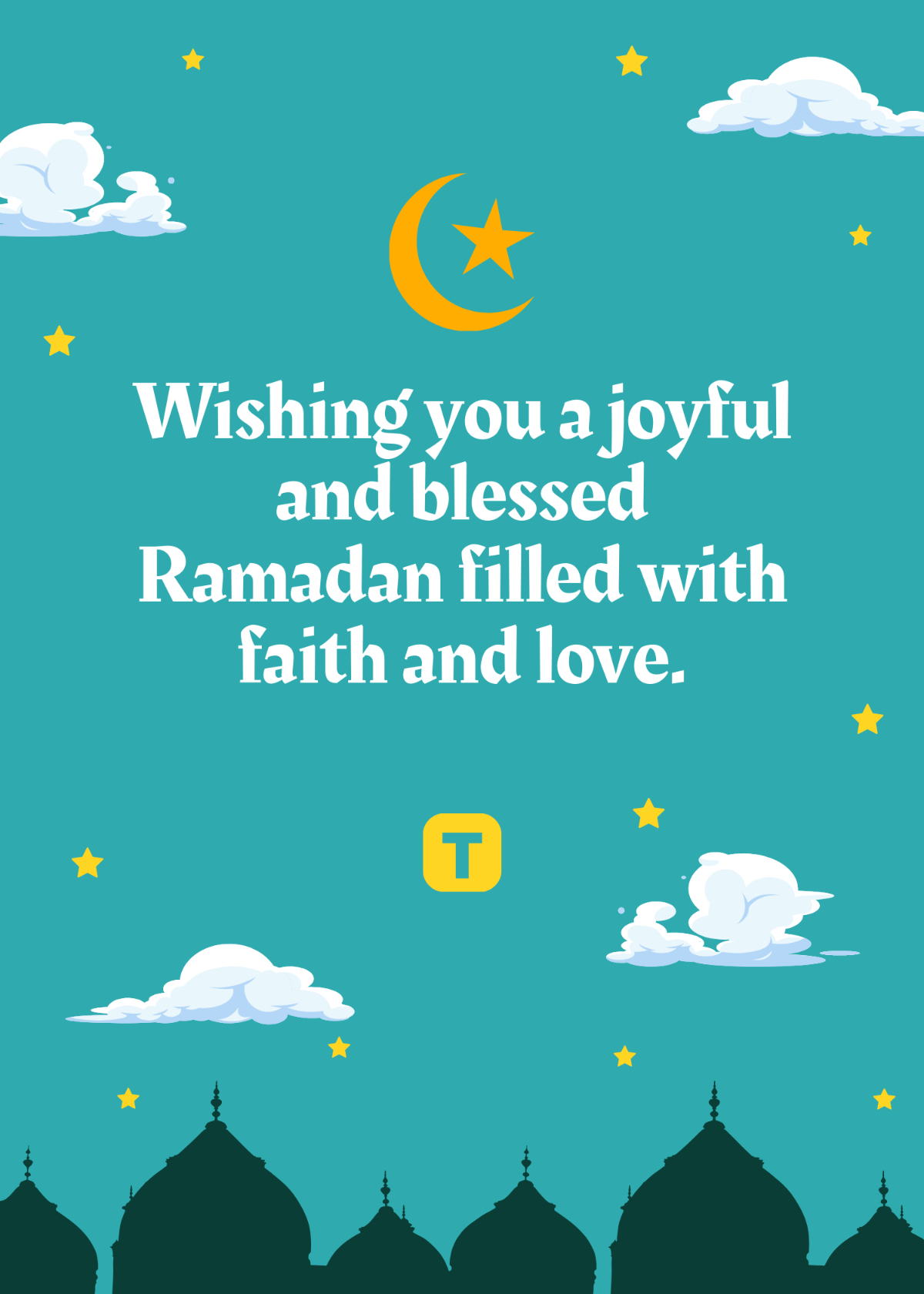 Free Ramadan Wishes Background Template