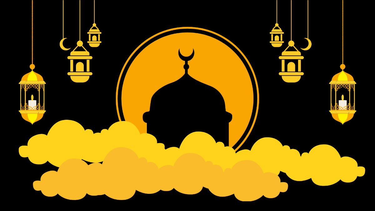 Ramadan Black Background Template