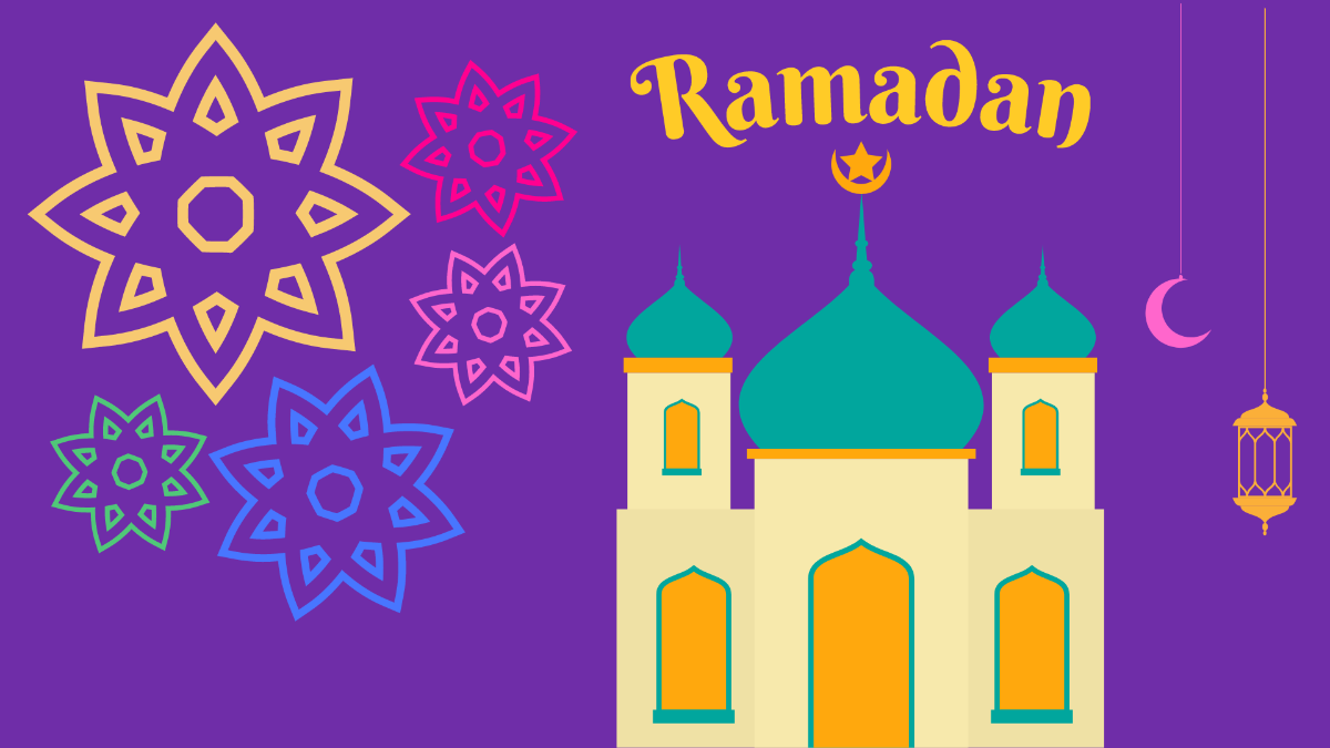 Free Ramadan Colorful Background Template