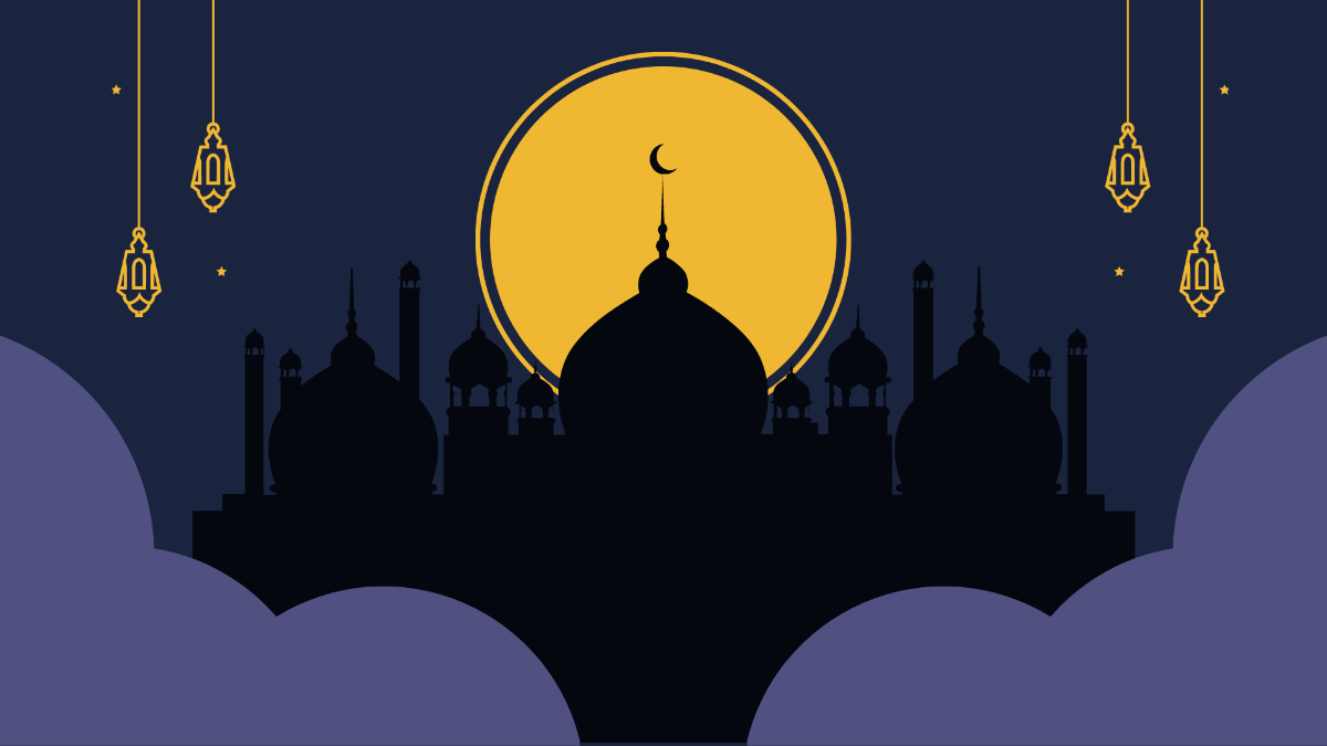 Free Ramadan Dark Background Template