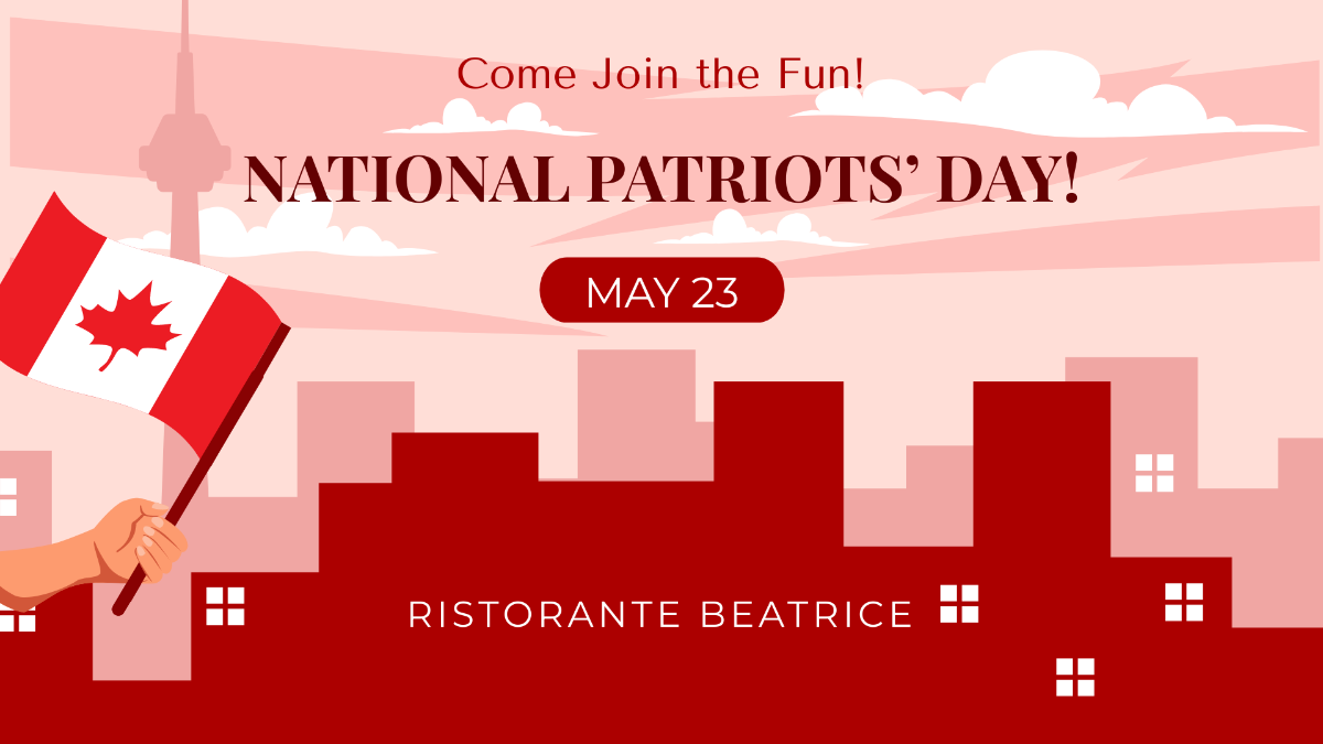 National Patriots' Day Invitation Background Template