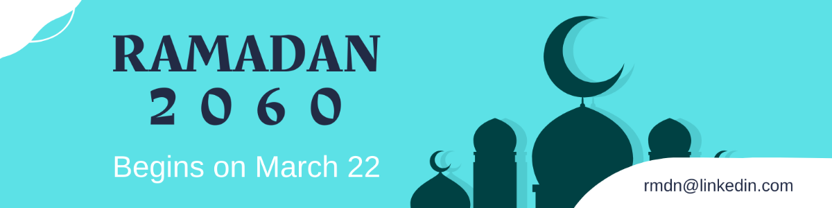 Free Ramadan Linkedin Banner Template