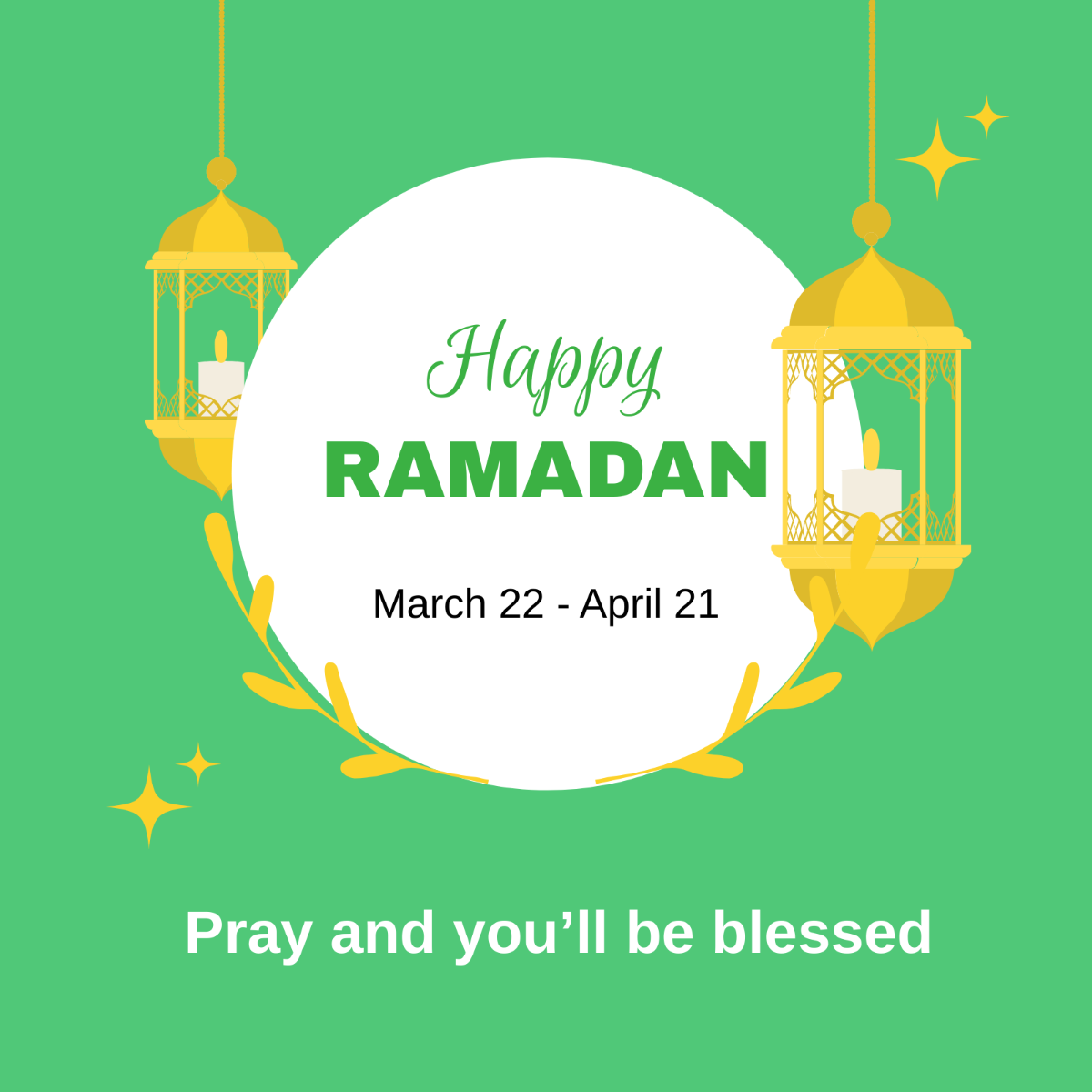 Free Ramadan Whatsapp post Template