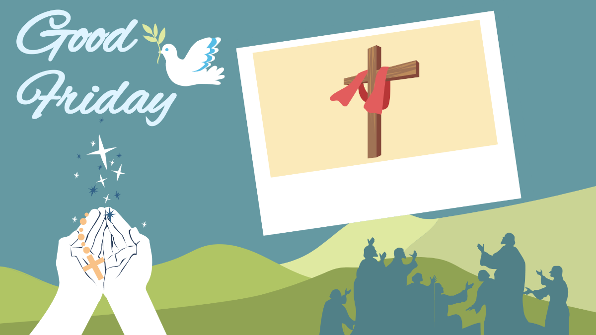 Good Friday Photo Background Template