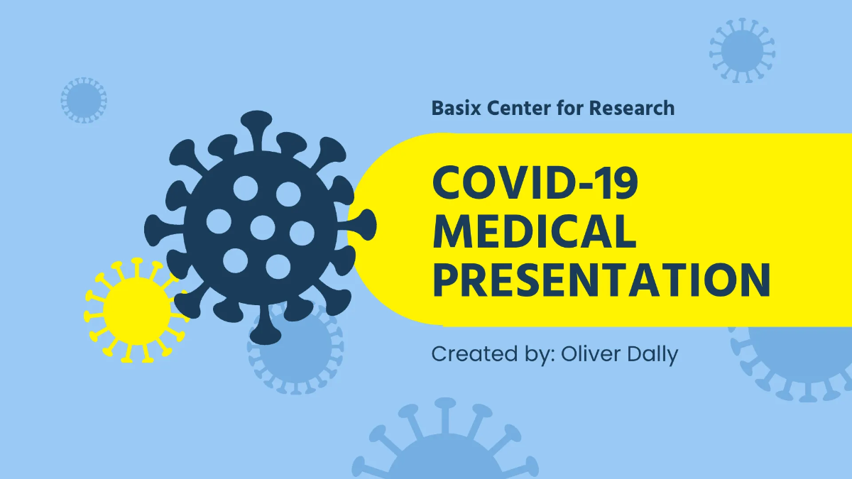 Free Covid-19 Medical Presentation Template to Edit Online