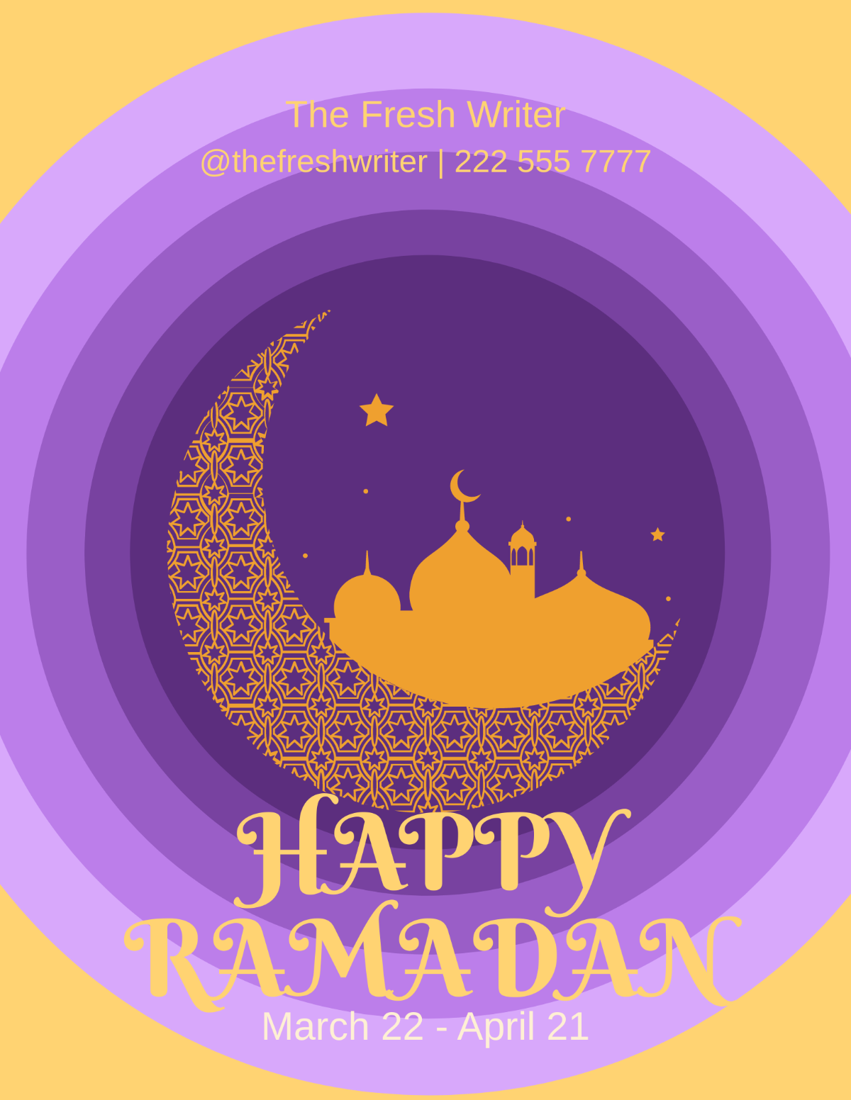 Blank Ramadan Flyer Template