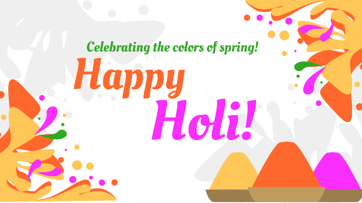 Free Holi Wishes Background Template