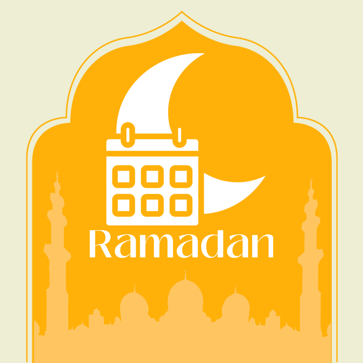 Ramadan Calendar Vector Template