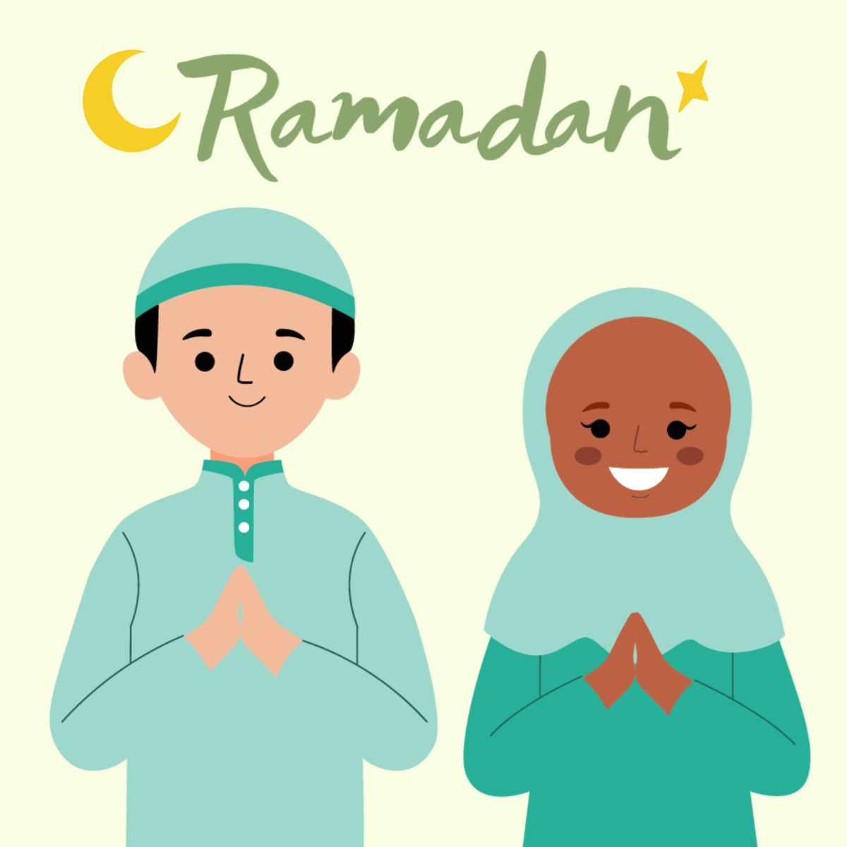 Ramadan Cartoon Vector Template