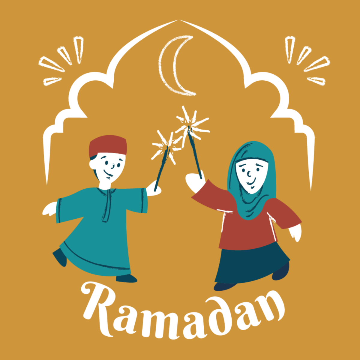 Ramadan Chalk Design Vector Template