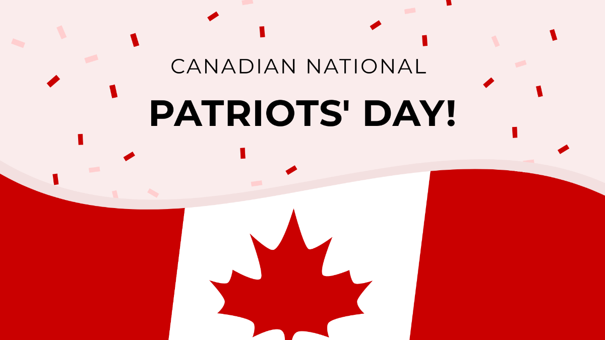 National Patriots' Day Vector Background Template