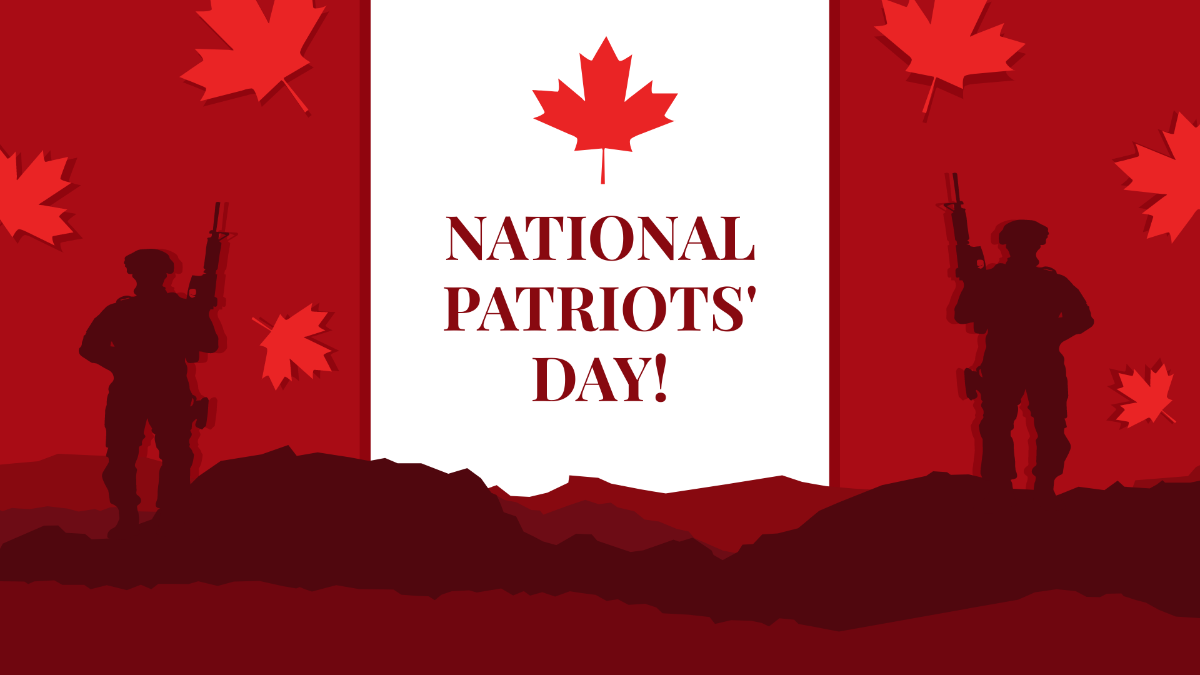 National Patriots' Day Banner Background Template