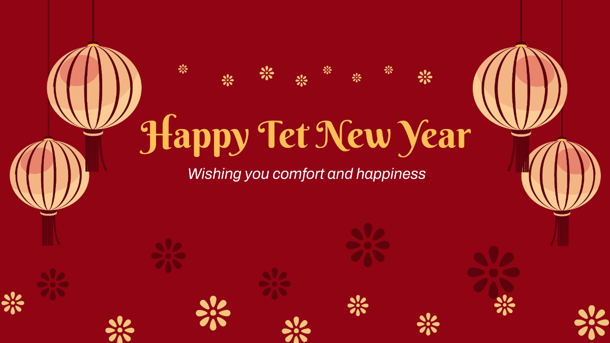 Tet Wishes Background Template