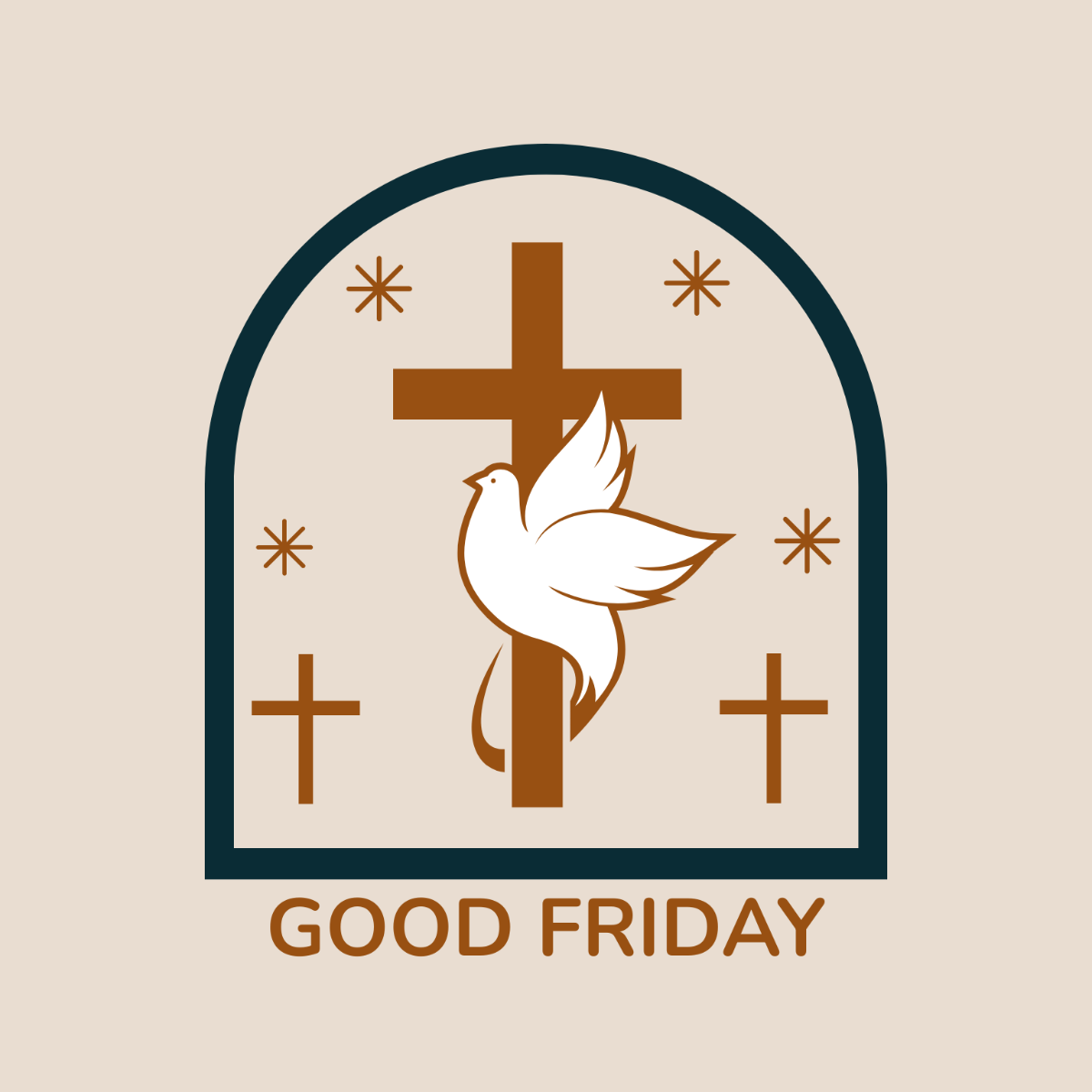 Good Friday Logo Clipart Template