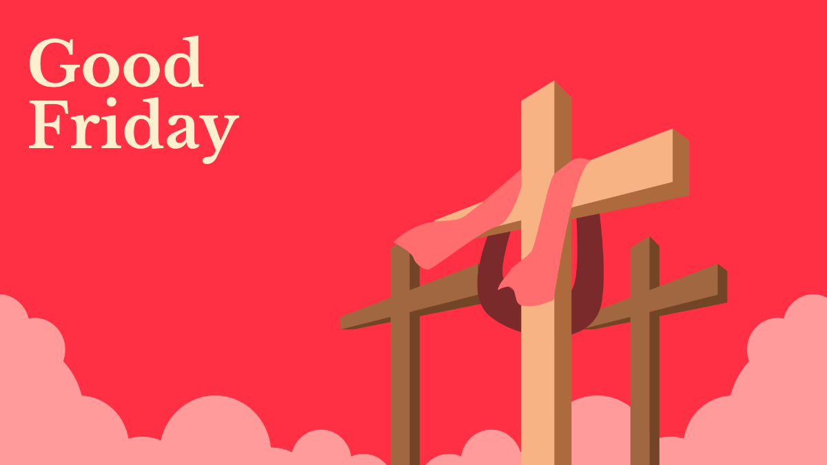 Good Friday Red Background Template