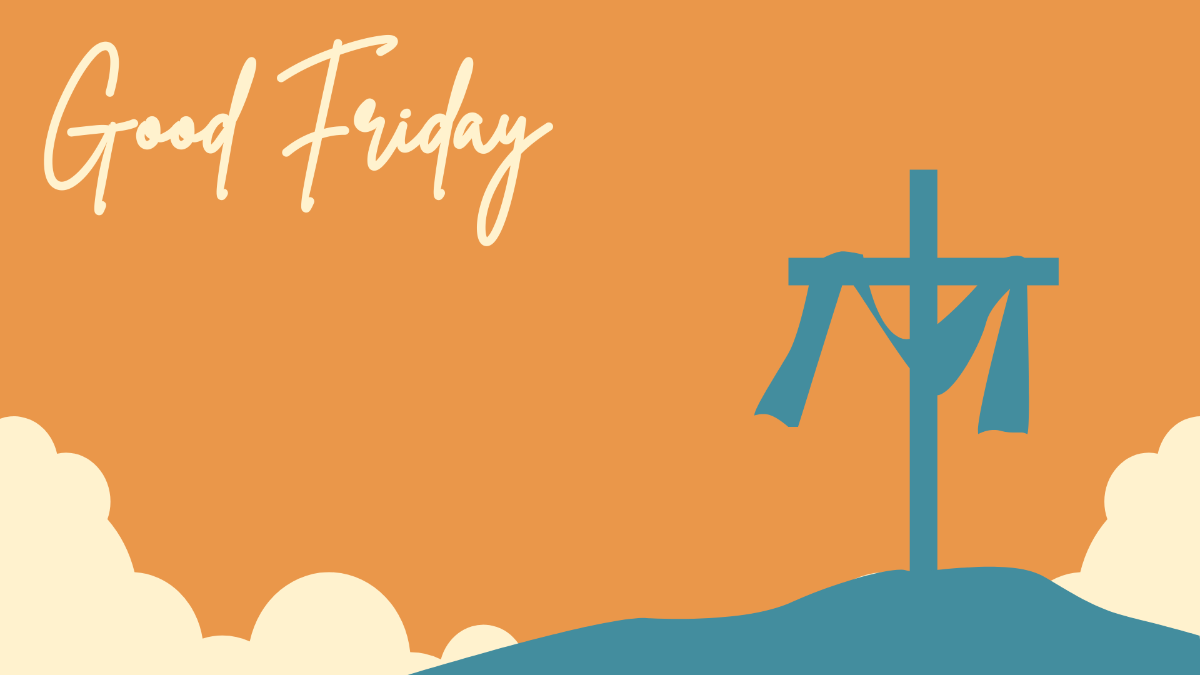 Good Friday Plain Background Template