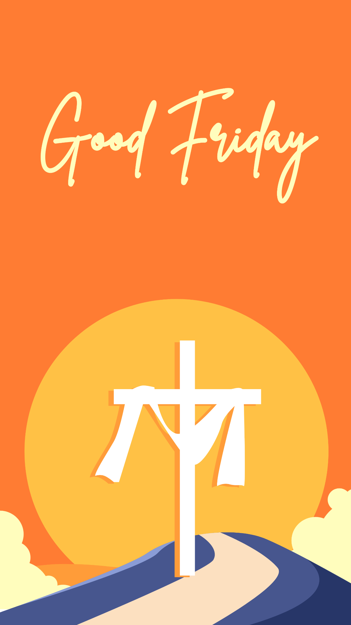 Good Friday iPhone Background Template