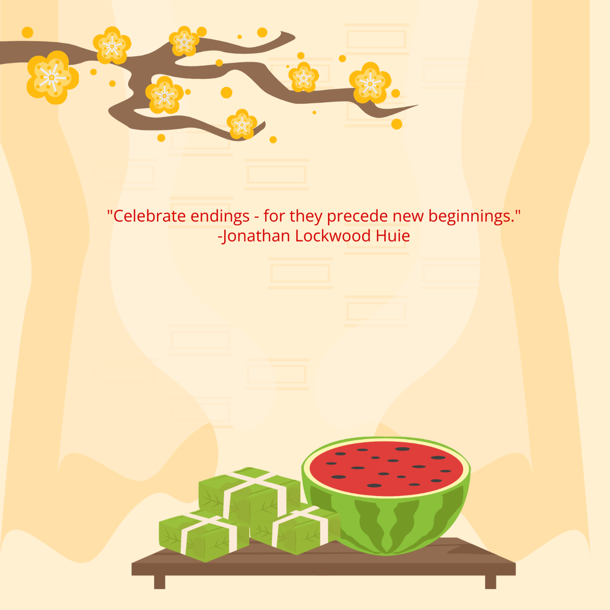 Tet Quote Vector Template