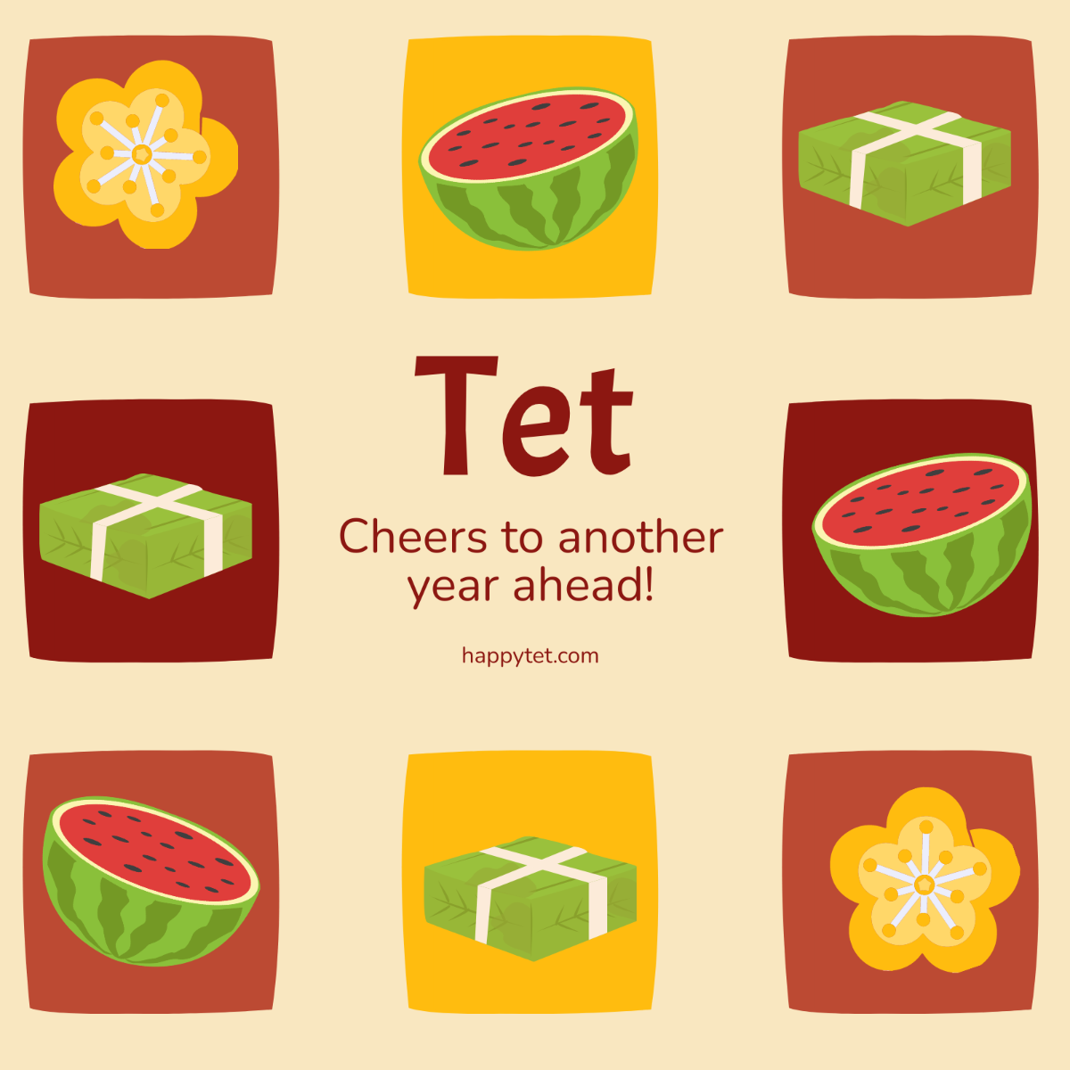 Free Tet Poster Vector Template