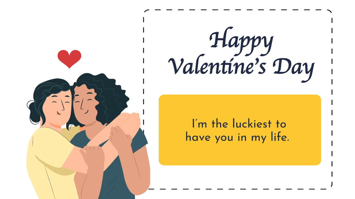 Free Valentine's Day Greeting Card Presentation Template to Edit Online
