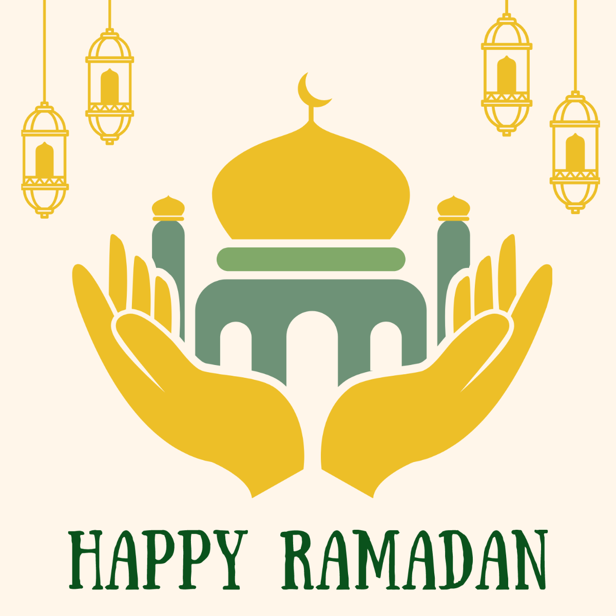 Ramadan Sign Vector Template