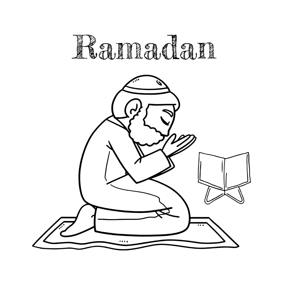 Free Ramadan Sketch Vector Template