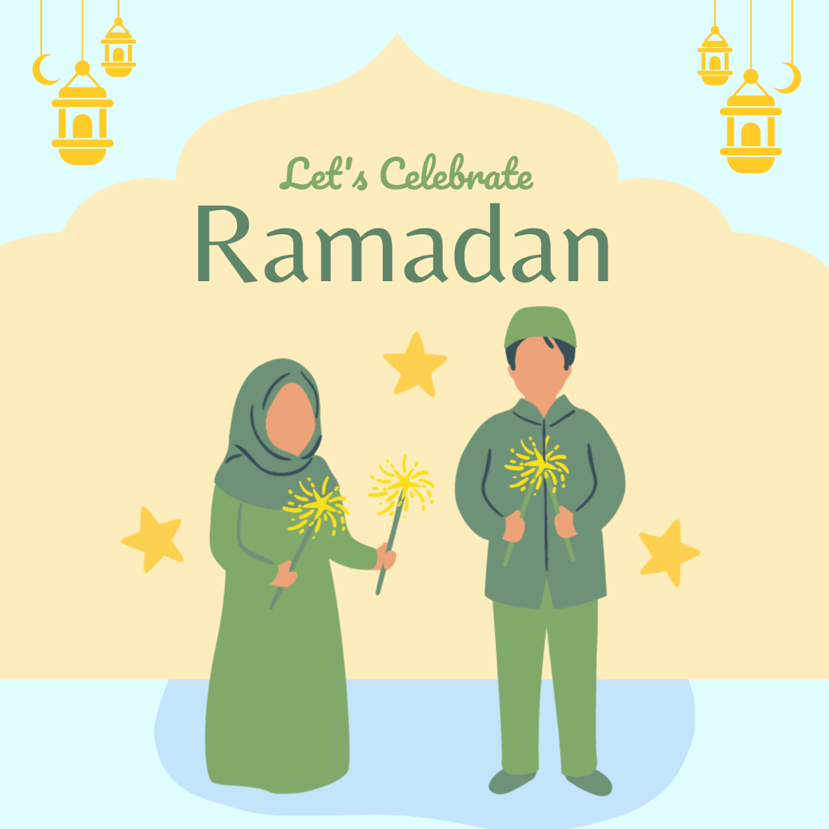 Ramadan Celebration Vector Template