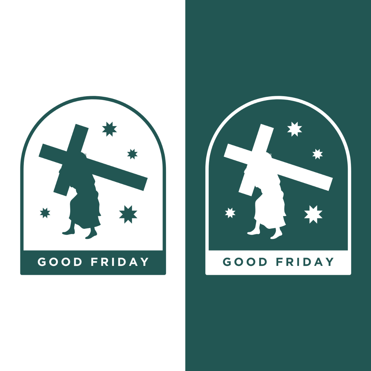 Good Friday Logo Vector Template