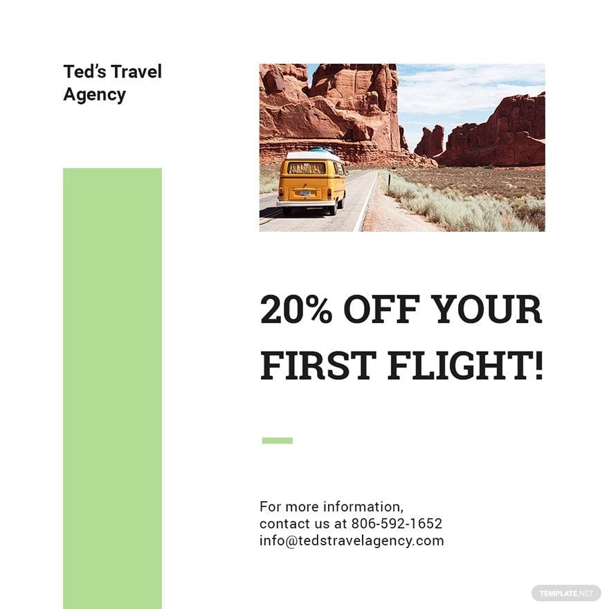 Travel Agency Instagram Post Template