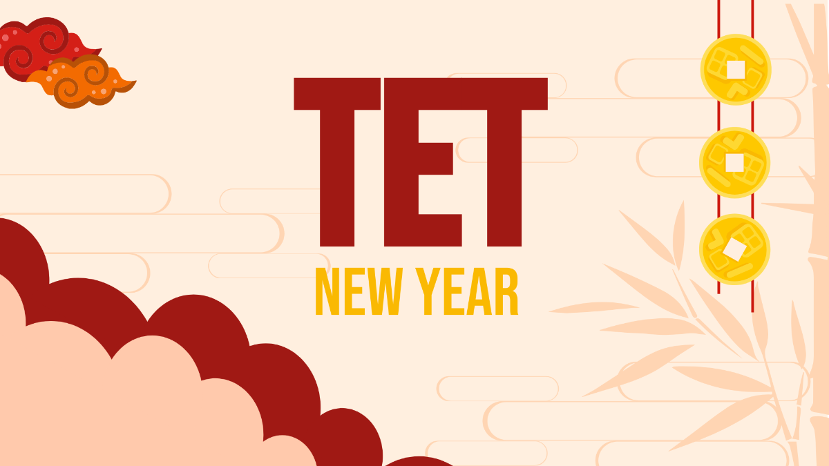 Tet New Year Banner Background Template