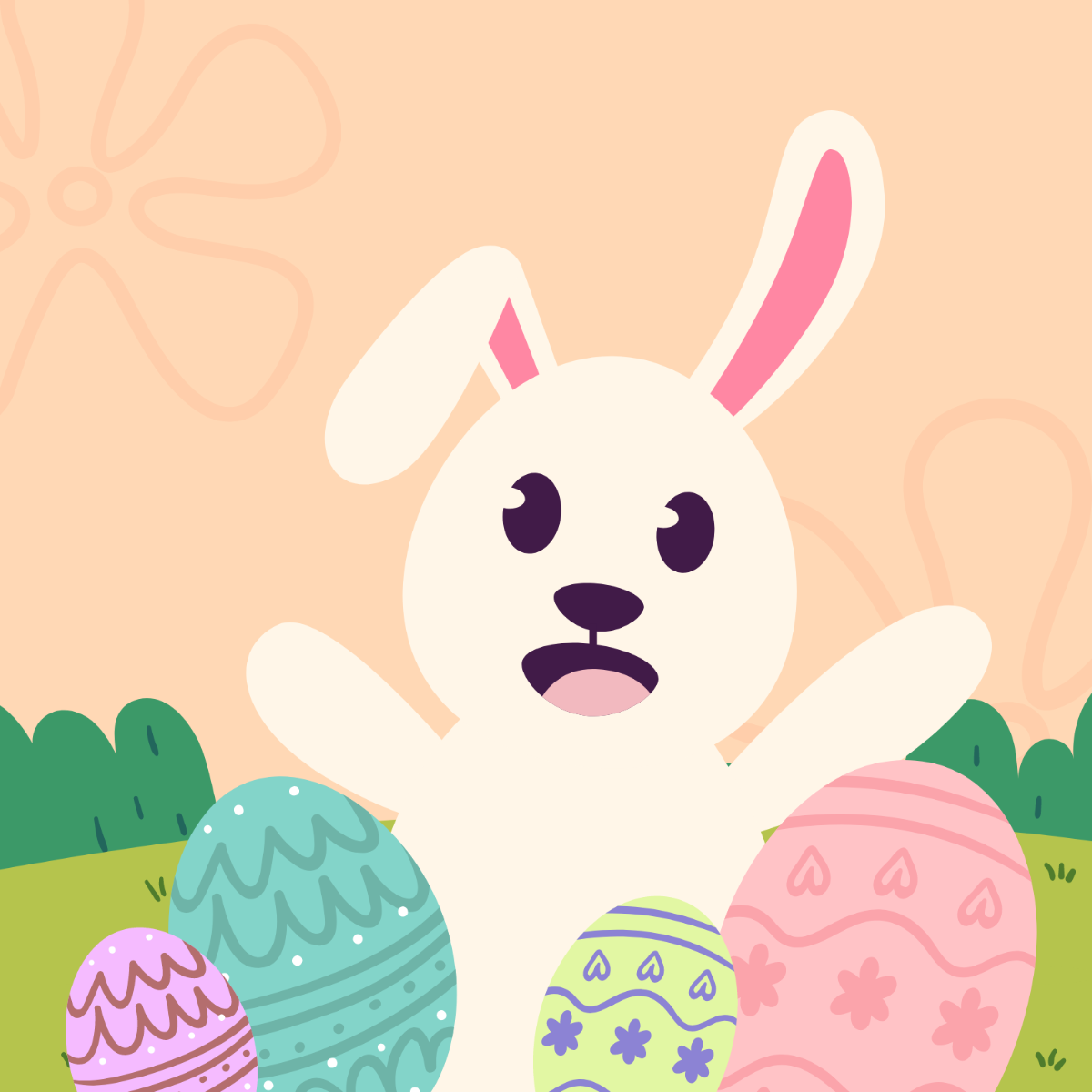 Cute Easter Clipart Template