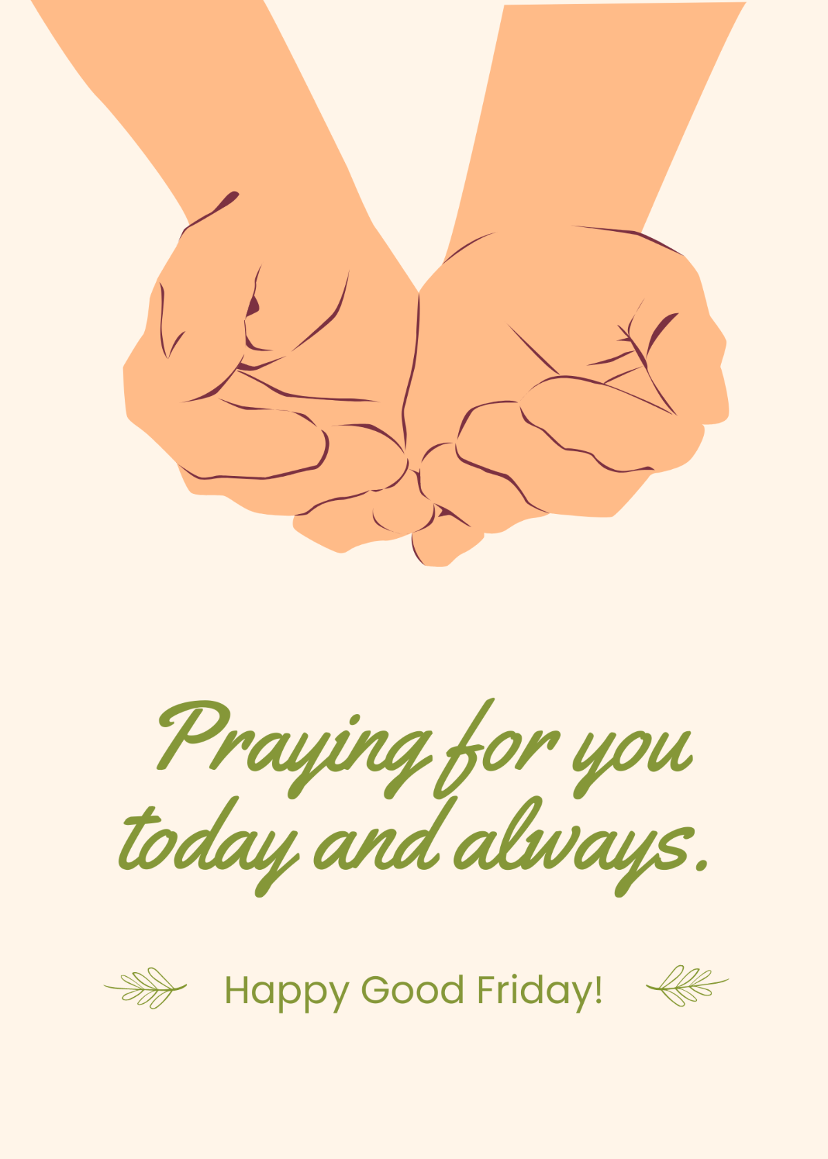 Happy Good Friday Greeting Card Template