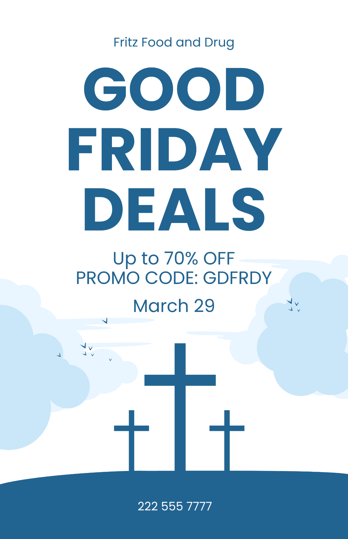Free Happy Good Friday Poster Template