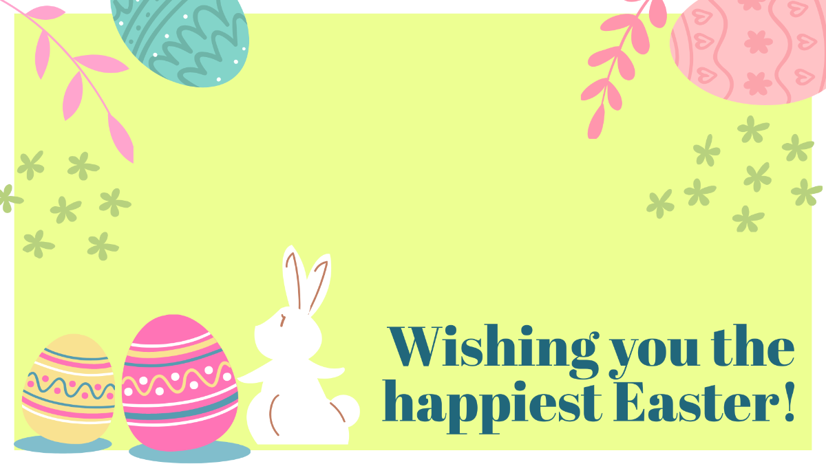 Easter Greeting Card Background Template