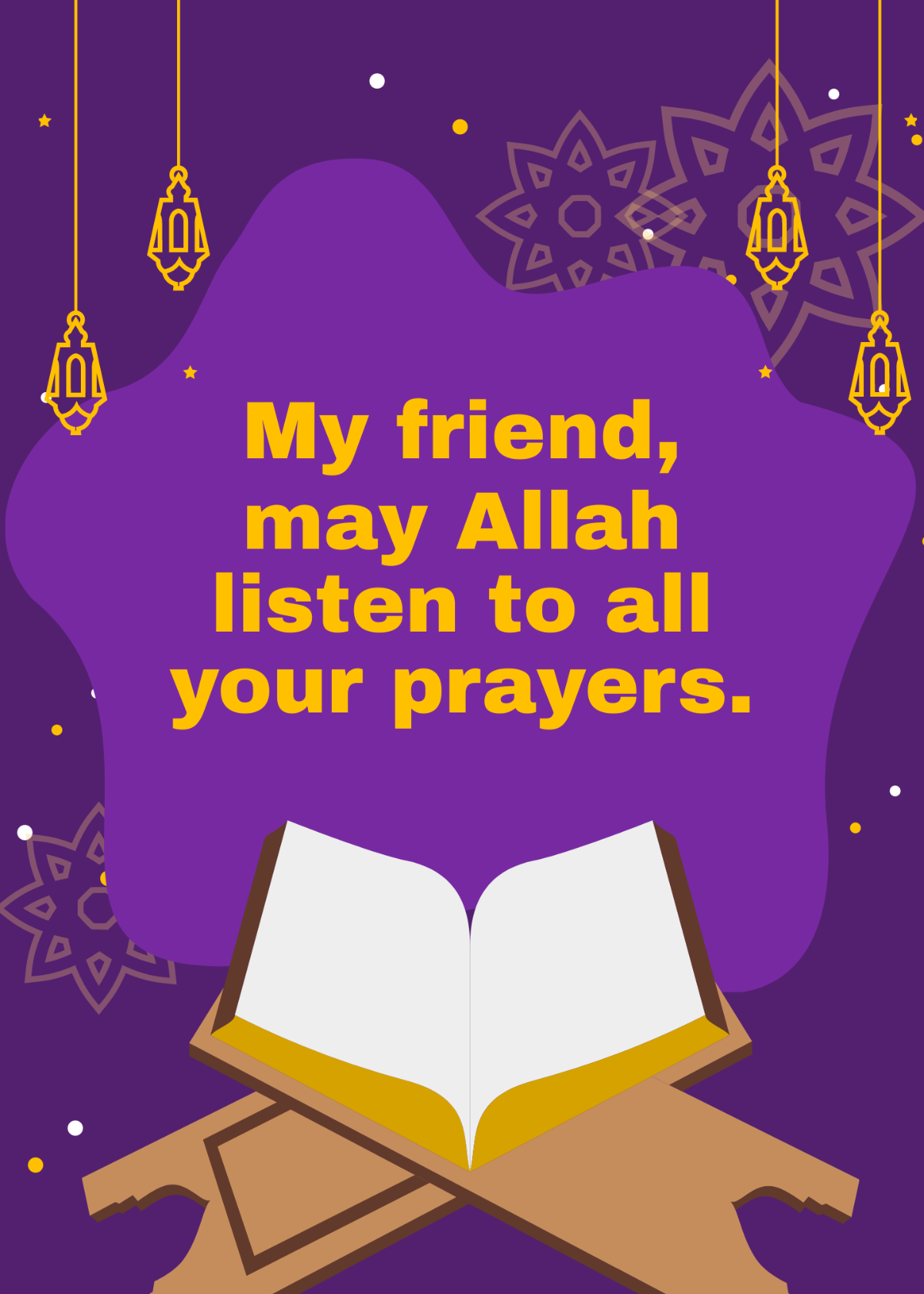 Ramadan Wishes For Friend Template