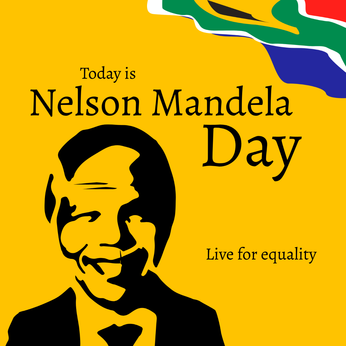Nelson Mandela International Day Wishes Vector