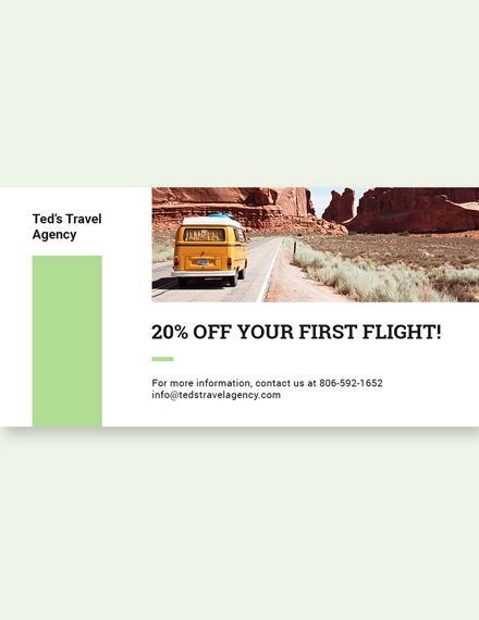 Free Travel Agency Twitter Post Template to Edit Online