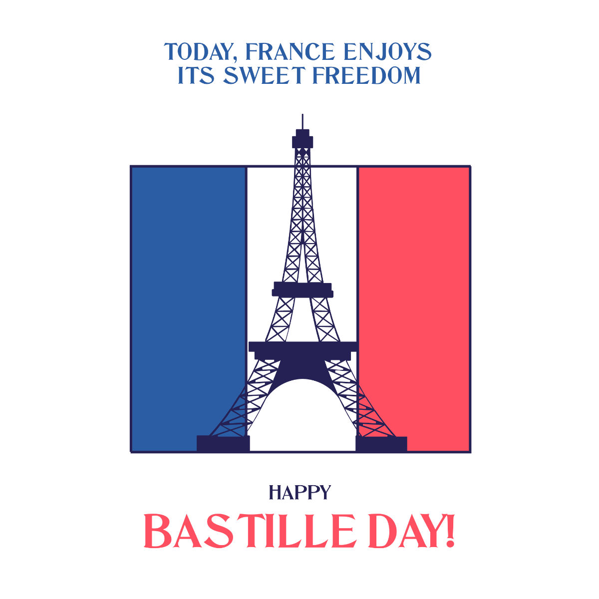 Bastille Day Instagram Post Template