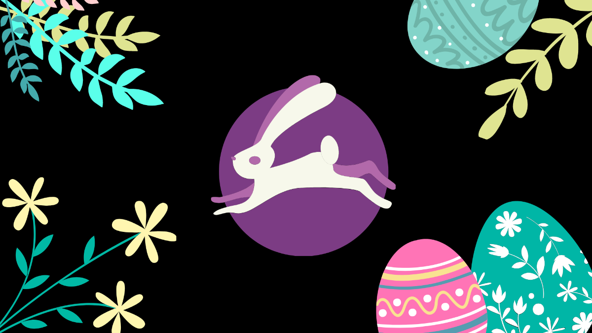 Easter Black Background Template